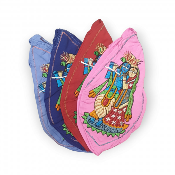 Radha Krishna Japa Bead Bag (Embroidery) - 4 colors