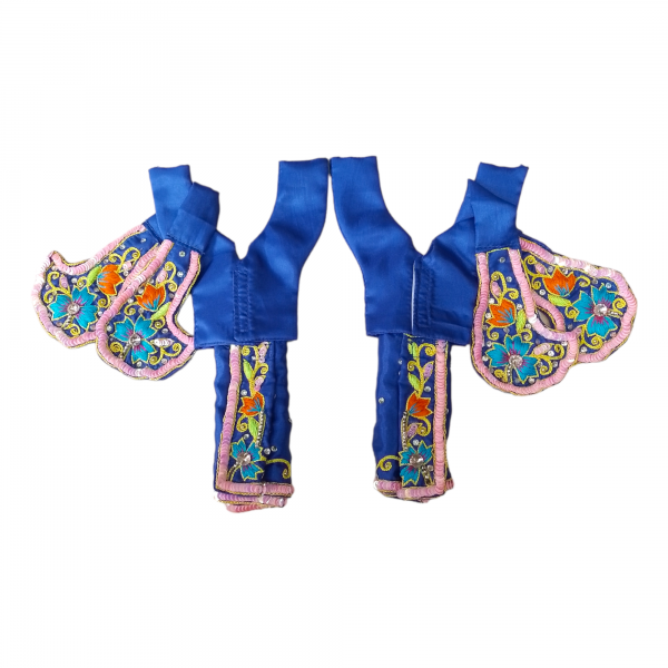 Gaur Nitai Blue Color Hand Embroidery Dress (2"-6")
