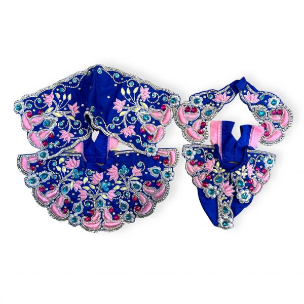 Radha Krishna Blue Color Embroidery Dress 3"-8"