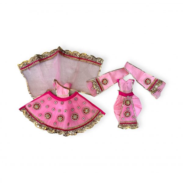 Radha Krishna Pink Color Dress 6", 9"