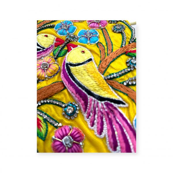Radha Krishna Yellow Color Embroidery Dress 8" - Image 2