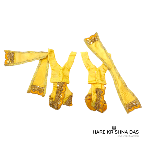 Gaur Nitai Yellow Color Dress (2"- 6")